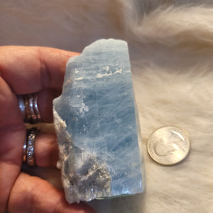 Aquamarine Rough Crystal with Muscovite Specimen AS2
