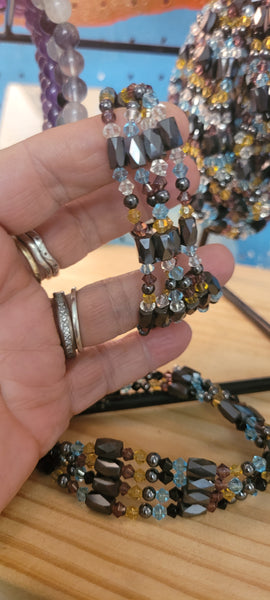 Gemstone Bracelets- Magnetic Hematite Wrap around Bracelet