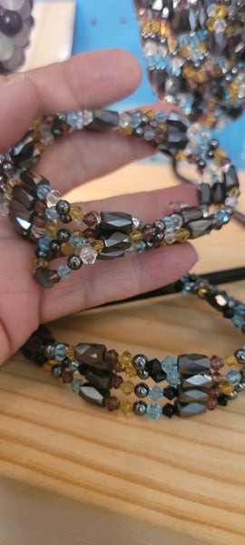 Gemstone Bracelets- Magnetic Hematite Wrap around Bracelet