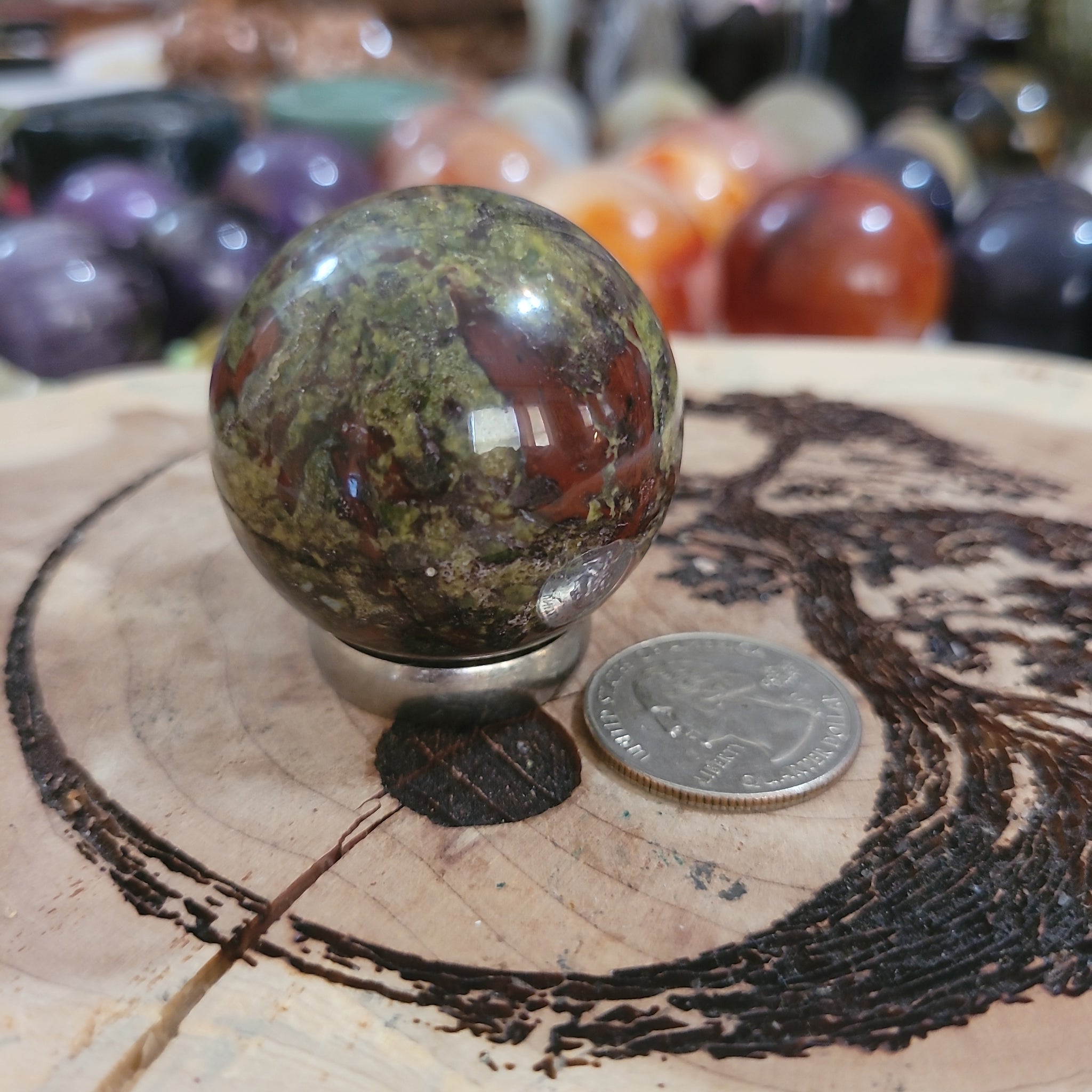 Spheres- African Bloodstone Sphere 40mm BS1
