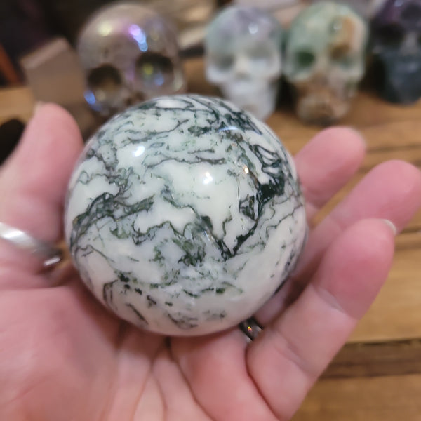 Spheres - Moss Agate Sphere 60mm MA1