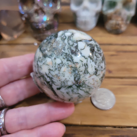 Spheres - Moss Agate Sphere 60mm MA2