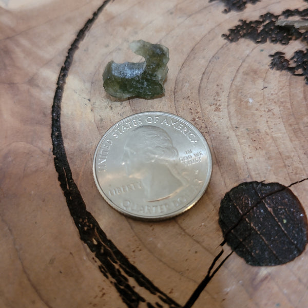 Moldavites- Moldavite .99 gram rough piece #8