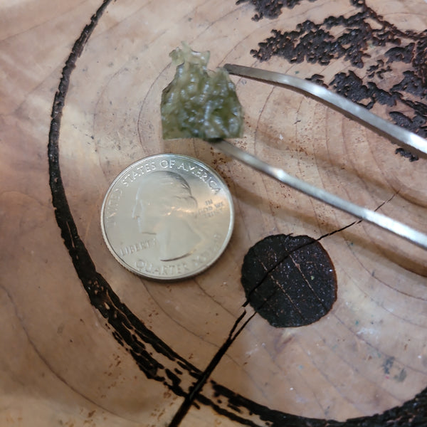 Moldavites- Moldavite 1 gram rough piece #9