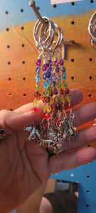 Chakra Keychain with Asst Charm Handmade by Jules