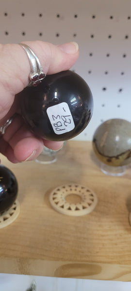 Black Obsidian Sphere PB3 50mm