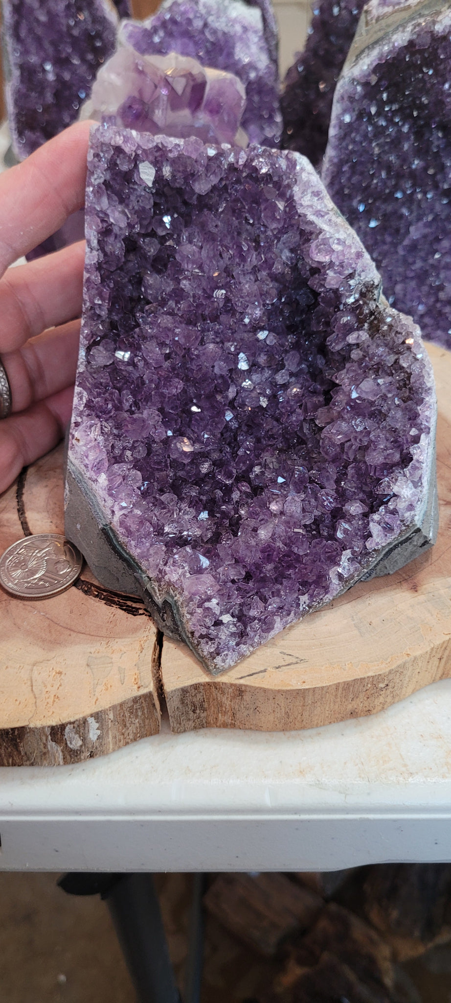 Amethyst Geode Cut Base AU10