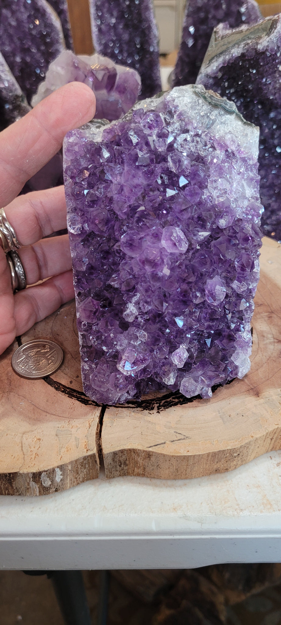 Amethyst Geode Cut Base AU5