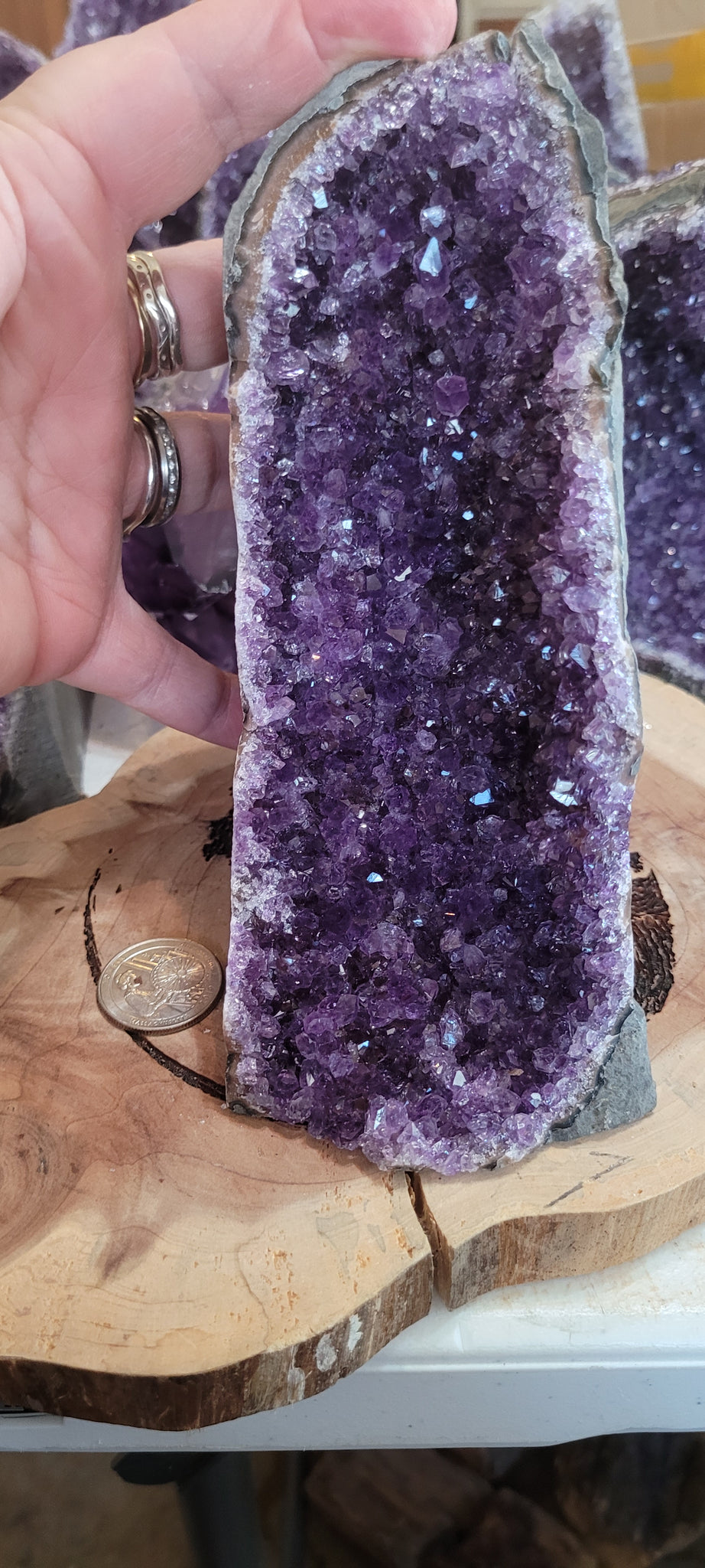 Amethyst Geode Cut Base AU9