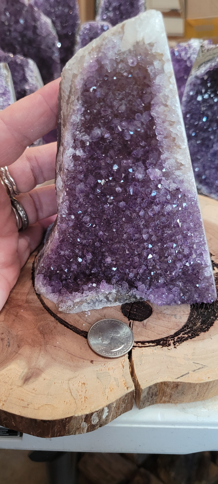 Amethyst Geode Cut Base AU4