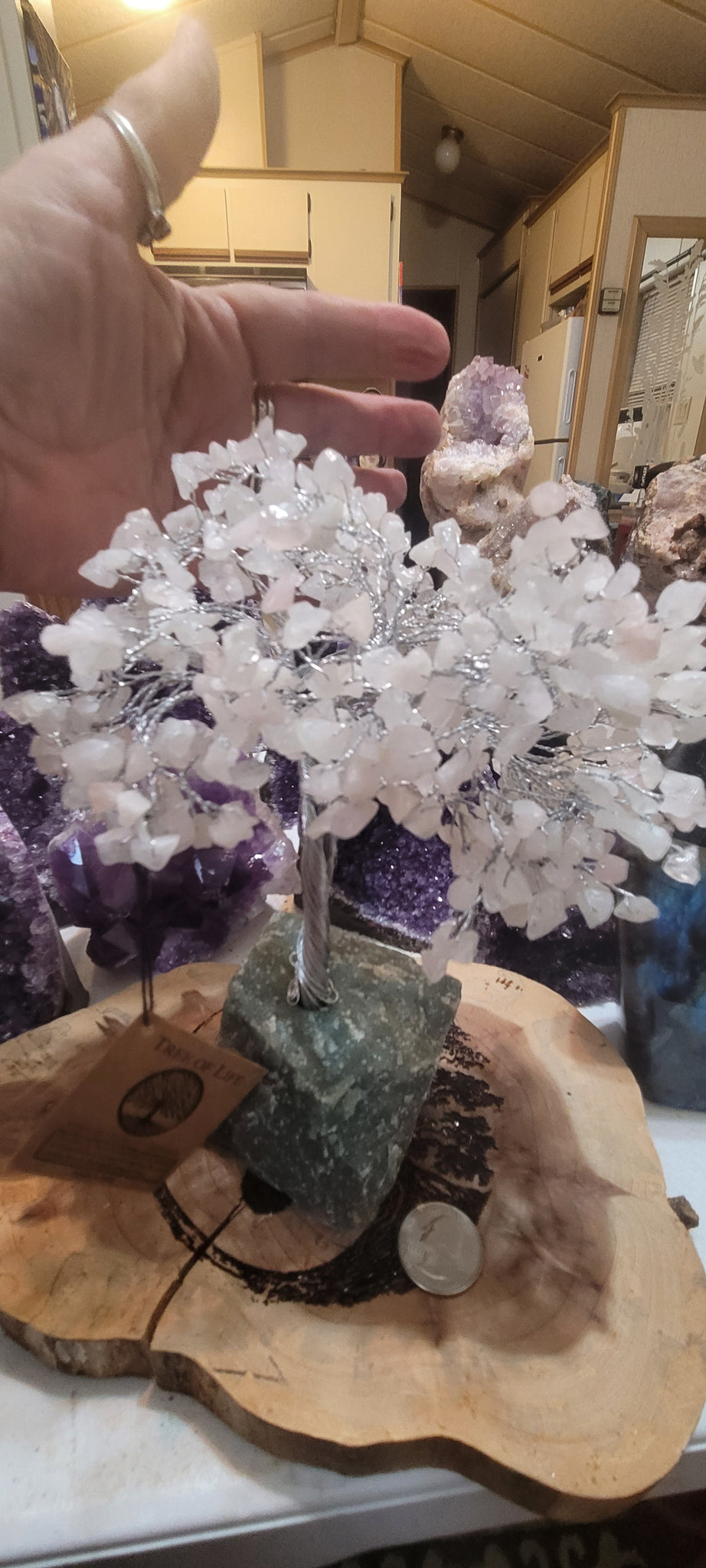 Gemstone Tree - Rose Quartz Gemstone Tree GT6