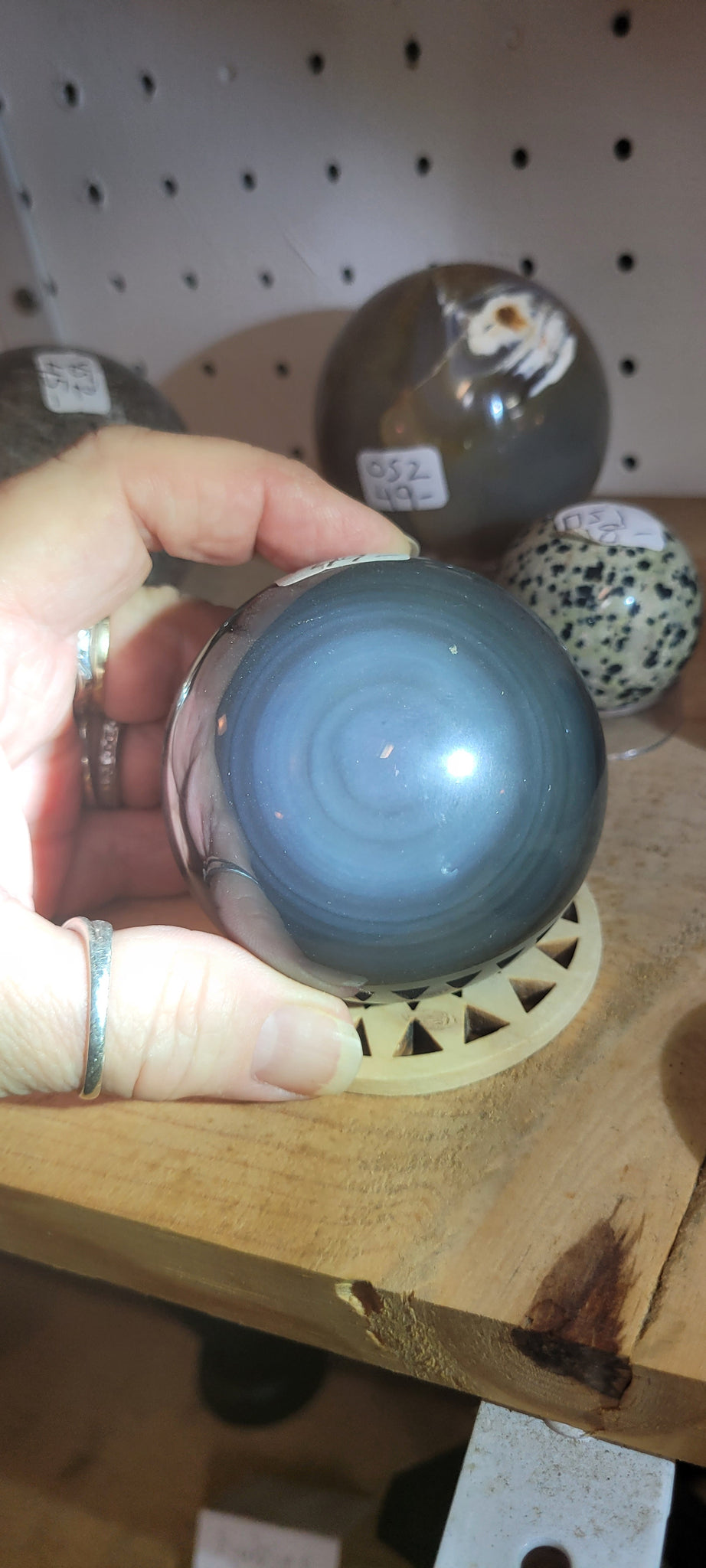 Spheres - Rainbow Obsidian Sphere 70mm RS1