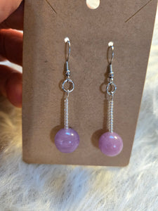 Earrings - Lavender Jade and Miyuki Bead Earrings (only)  Handcrafted by Jules 🩷 **Separately ** **Limited Edition**