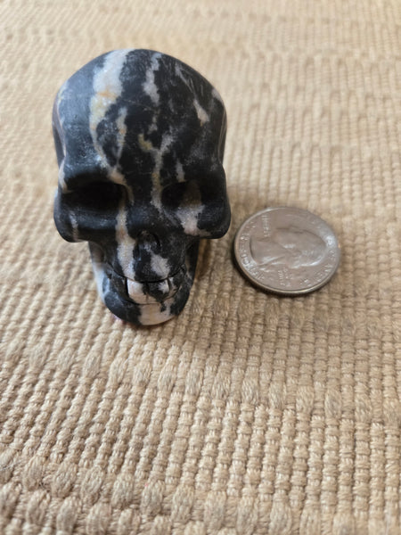 Skulls- Zebra Jasper Skull 40mm  SK12