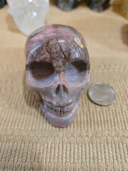 Skulls - Rhodonite Skull 80mm LSK7