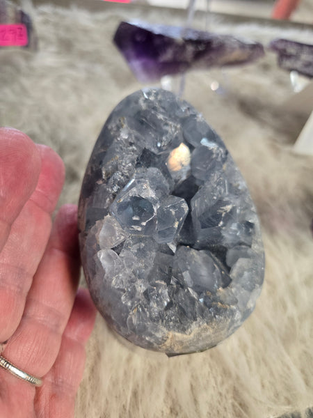 Celestite Cluster Geode C8