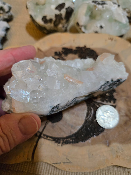 Apophyllite Crystal with Stilbite AC8