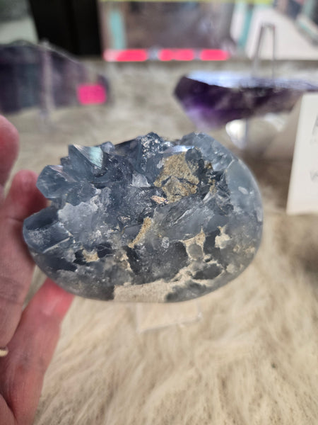Celestite Cluster Geode C12