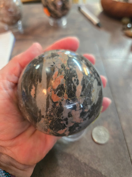 Spheres - Rhodonite Sphere RH2 80mm