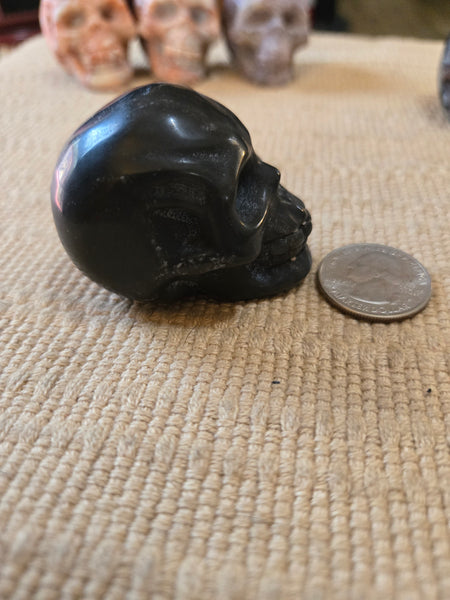 Skulls - Black Tourmaline Skull 40mm SK30
