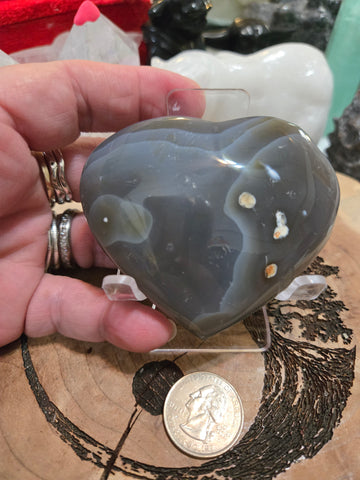 Hearts- Orca Agate Heart OH2