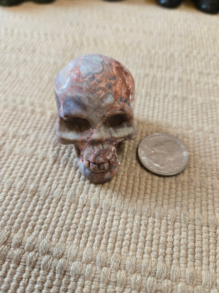 Skulls - Red Crazy Lace Skull 40mm SK3