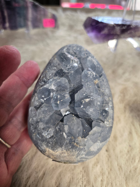 Celestite Cluster Geode C8