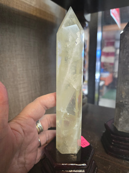Citrine Tower with Wooden Base