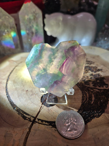 Hearts- Rainbow Flourite Heart FH4