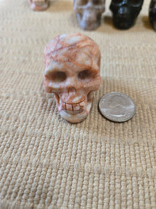 Skulls - Red Network Jasper 40mm SK32 | GG2 Treasures Rock Shop