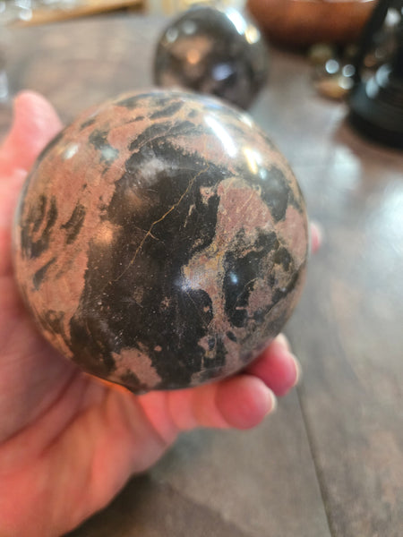 Spheres - Rhodonite Sphere RH1 80mm