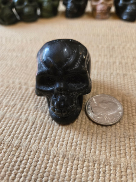 Skulls - Black Tourmaline Skull 40mm SK24