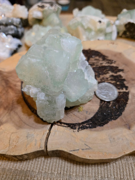 Green Apophyllite Crystal AC6 Rare