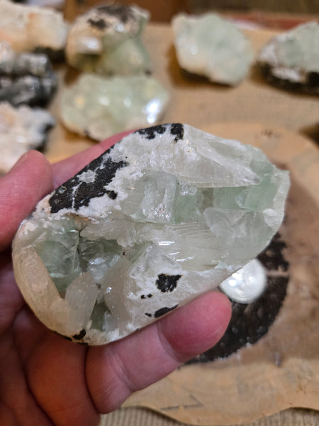 Green Apophyllite Crystal AC7 Rare
