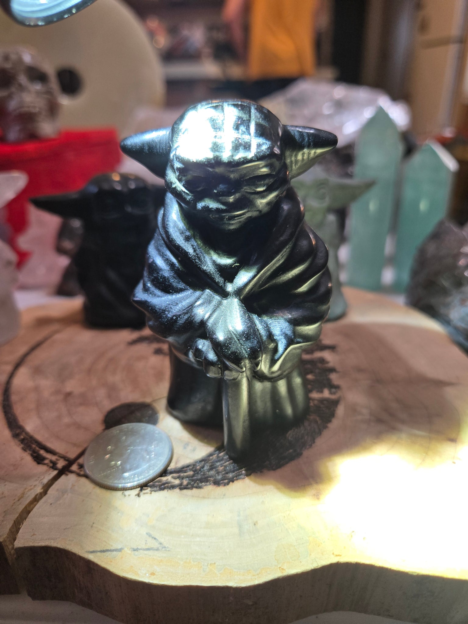 Carvings - Black Obsidian Yoda Y1