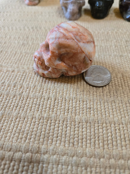 Skulls - Red Network Jasper 40mm SK32