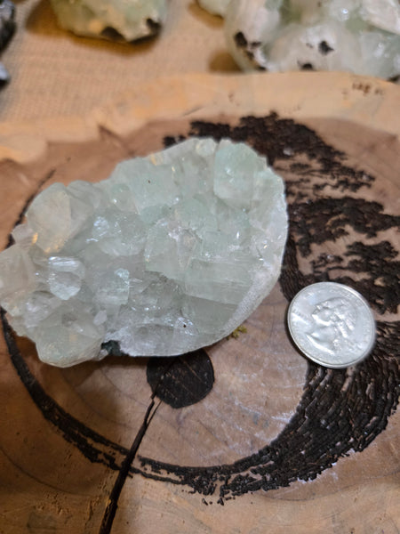 Green Apophyllite Crystal AC4 Rare