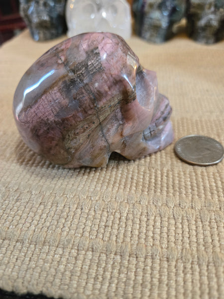 Skulls - Rhodonite Skull 80mm LSK7