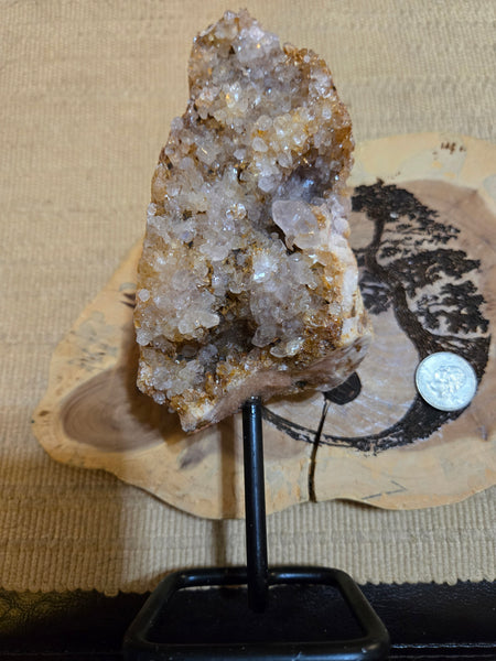 Rose Amethyst Geode on Pin AF3