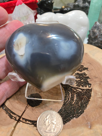 Hearts- Orca Agate Heart OH1