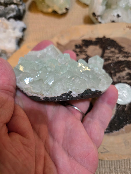 Green Apophyllite Crystal AC4 Rare