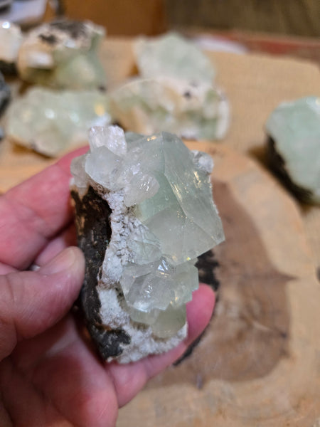 Green Apophyllite Crystal AC3 Rare