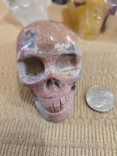 Skulls - Rhodonite Skull 80mm LSK8