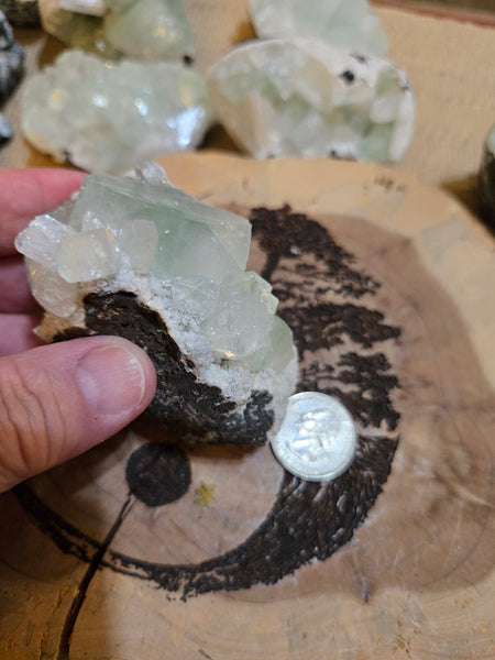 Green Apophyllite Crystal AC3 Rare
