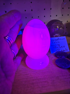 Mangano Calcite Egg with Matching Stand