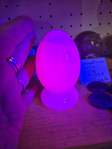 Mangano Calcite Egg with Matching Stand