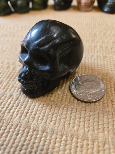 Skulls - Black Tourmaline Skull 40mm SK24