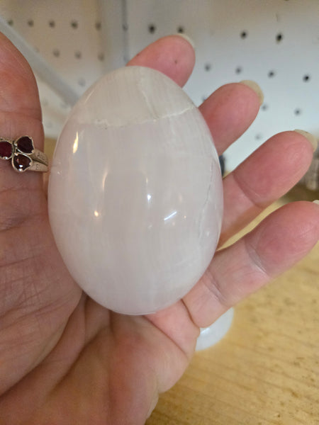 Mangano Calcite Egg with Matching Stand