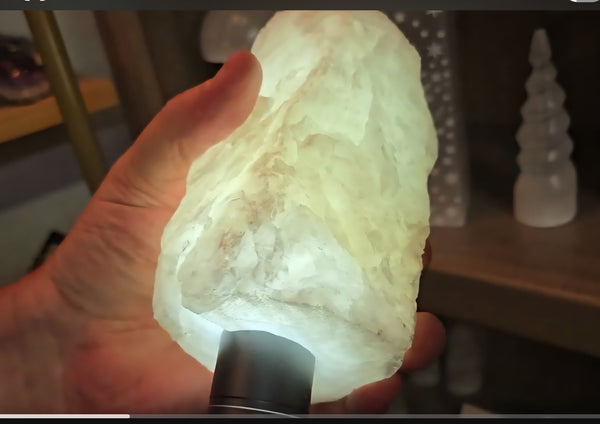 Quartz Lamp with Cord & LED Light- Random Pull - * Limited Quantities *