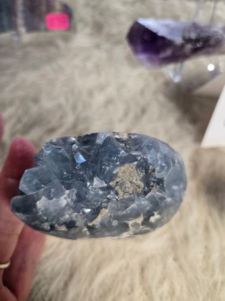 Celestite Cluster Geode C12
